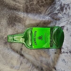 Flattened Jameson whiskey bottle